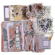 Abaima 260 Pcs Vintage Scrapbooking Stickers and Paper, DIY Washi Stickers, Scrapbooking Stuff for Adults and Kids, Nature Antique Paper Stickers Retro Decorative Decals for Art Journaling