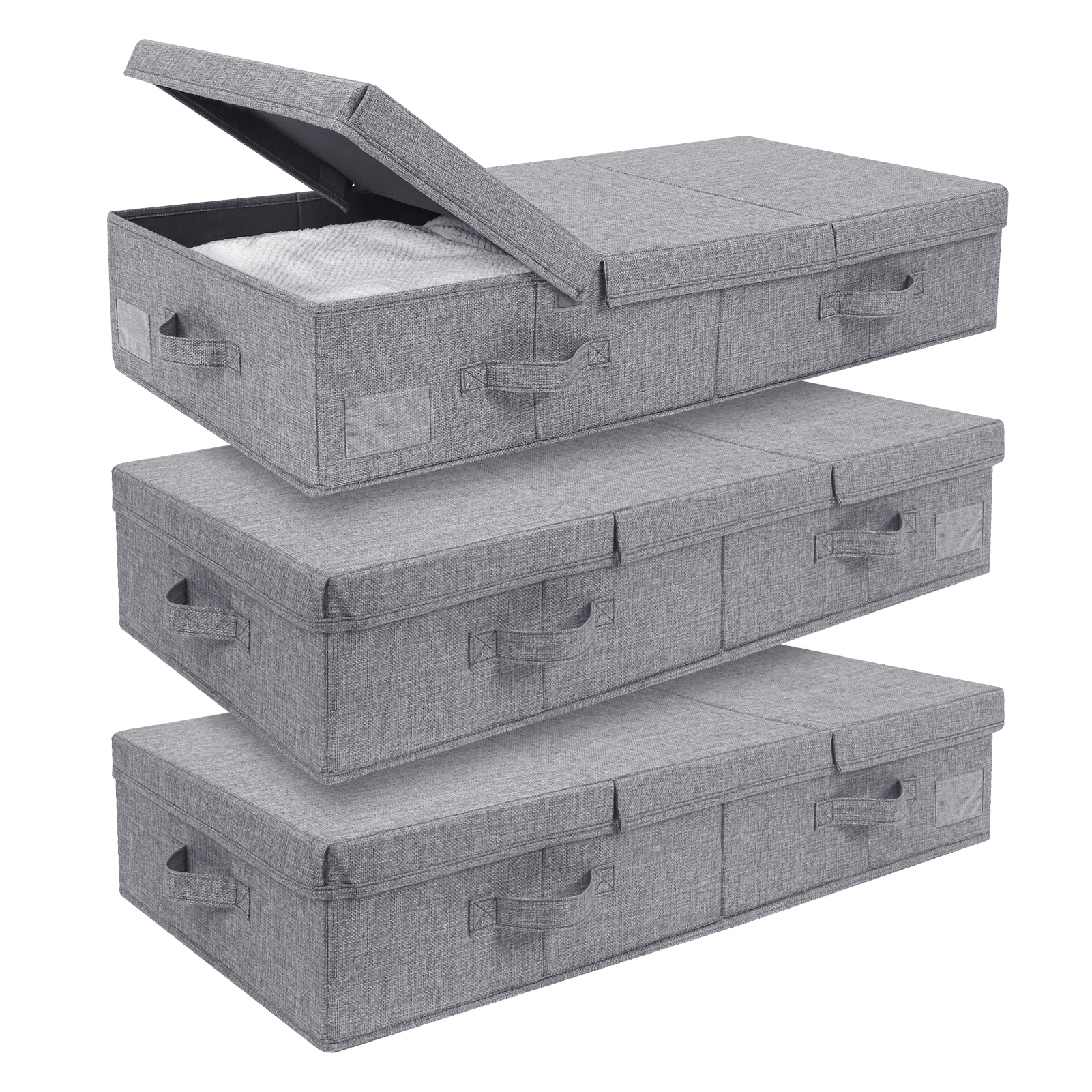 Simplify Large Vinto Storage Box with Lid in Grey Polypropylene