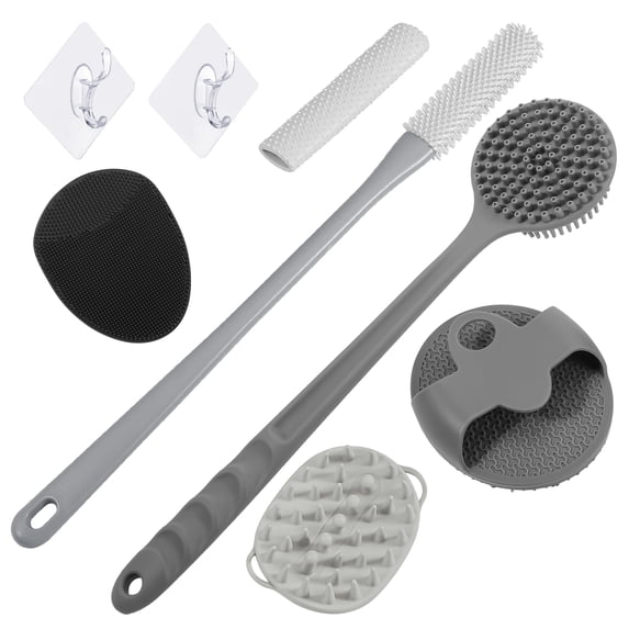 Abaima 5-Pack Silicone Body Scrubber Set, 14
