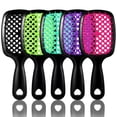 thumbnail image 1 of Abaima 5 Pack Vented Detangling Hair Brush - Detangler Hairbrush with Soft Bristles for No Tangles - Ideal for Wet Dry or Curly Damaged Hair, 1 of 7
