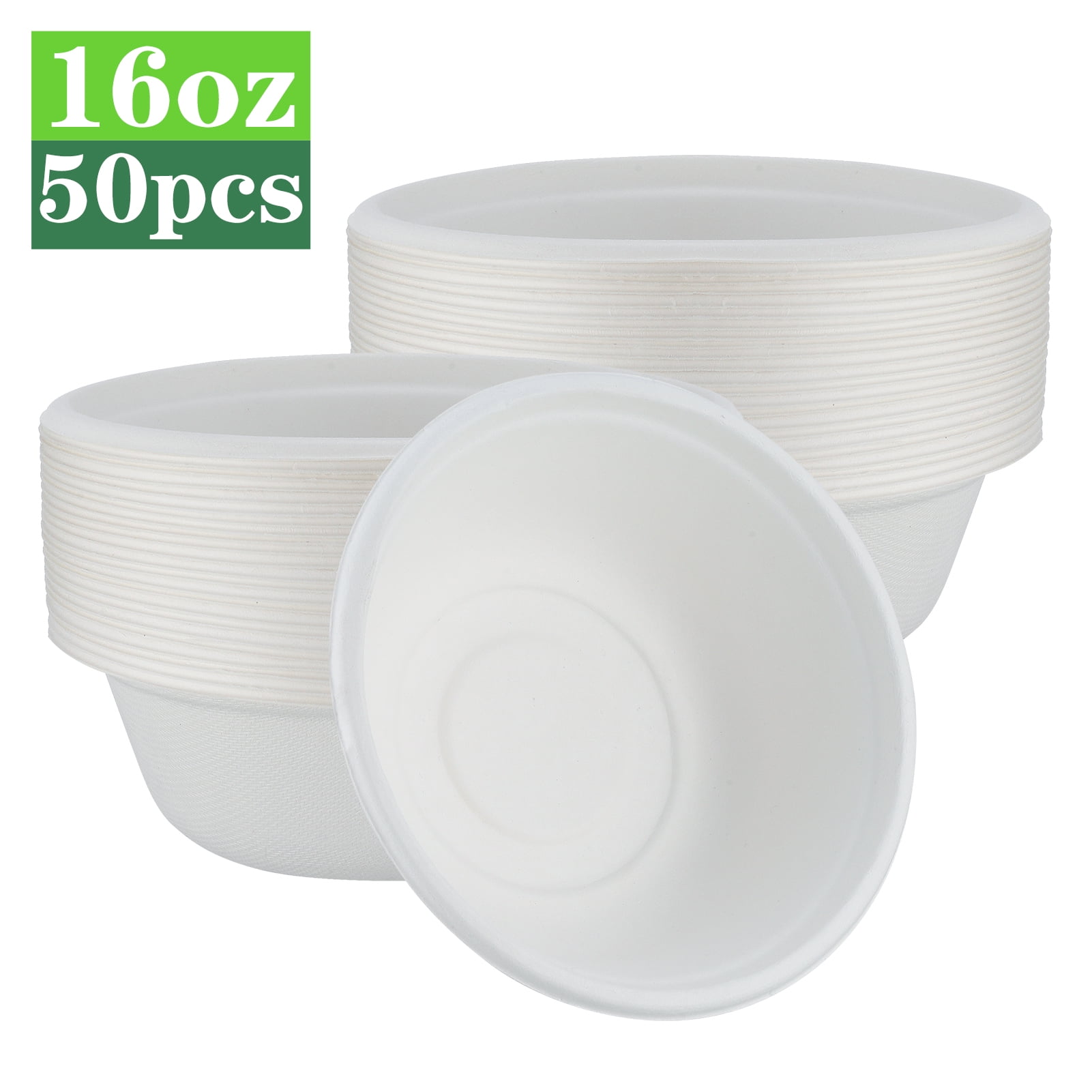 Paper Bowls - 20 oz. Heavy-Duty, White - 500pk