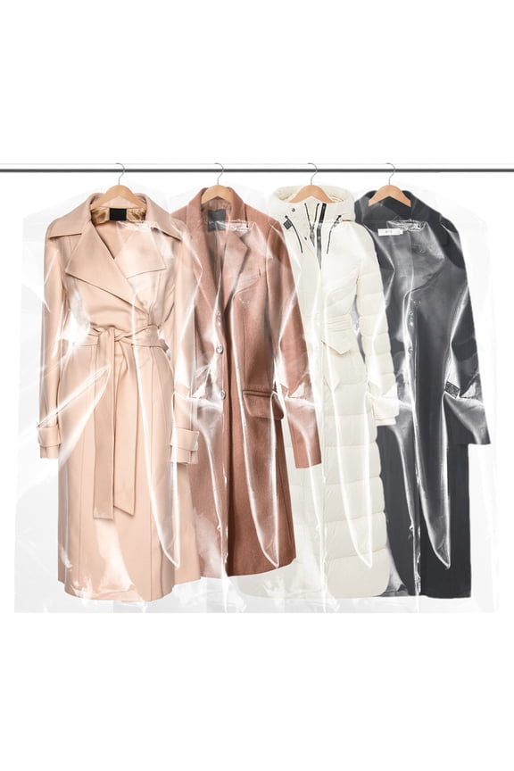 50 Pcs 60 inch Plastic Garment Bags for Hanging Clothes, Dry Cleaner Bag, Clothing Garment Protector Covers for Closet, Home Storage, Travel
