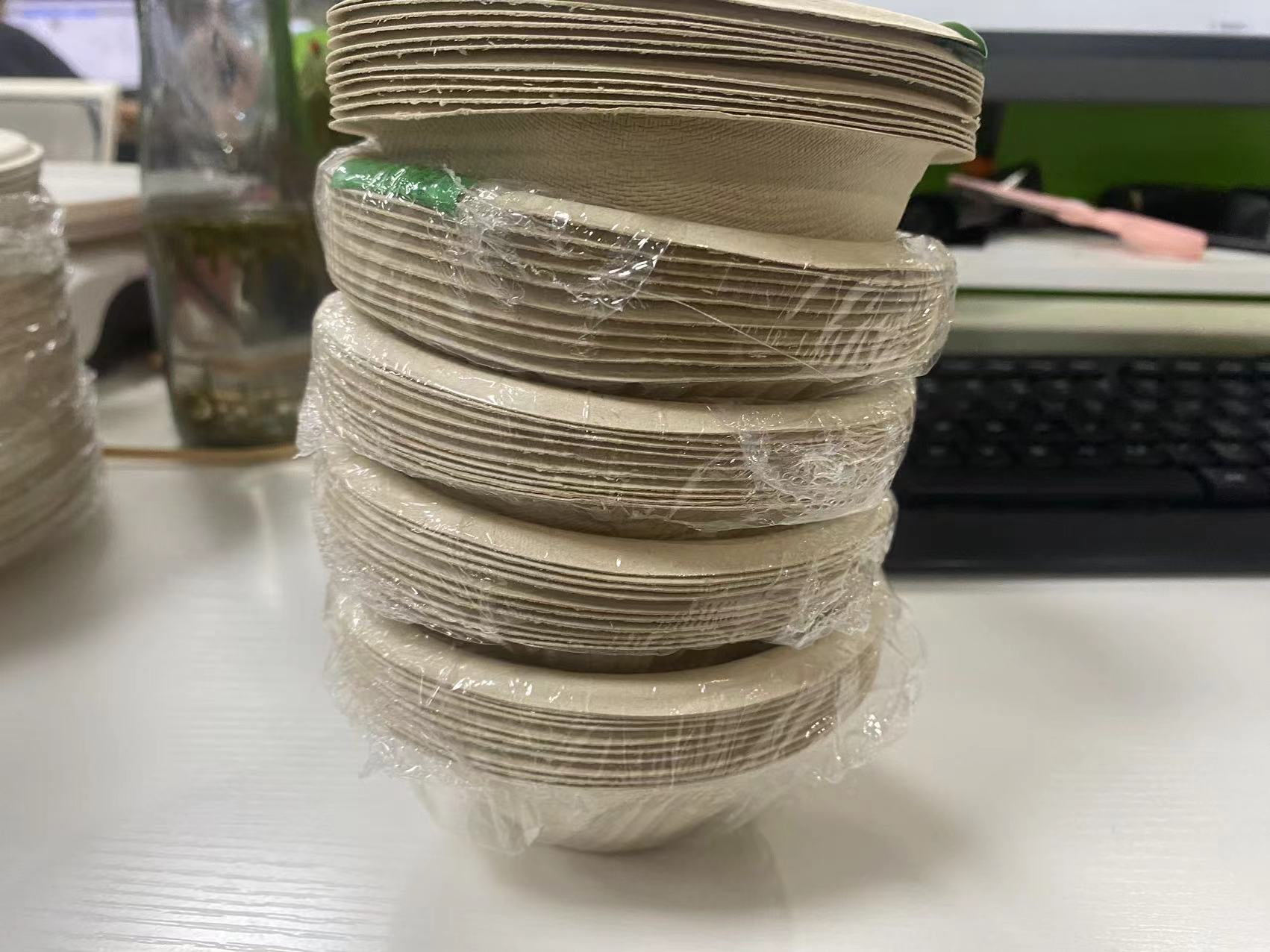 Abaima 50 Pack 9 Oz Paper Bowls, Disposable Compostable Bowls Bulk, Eco