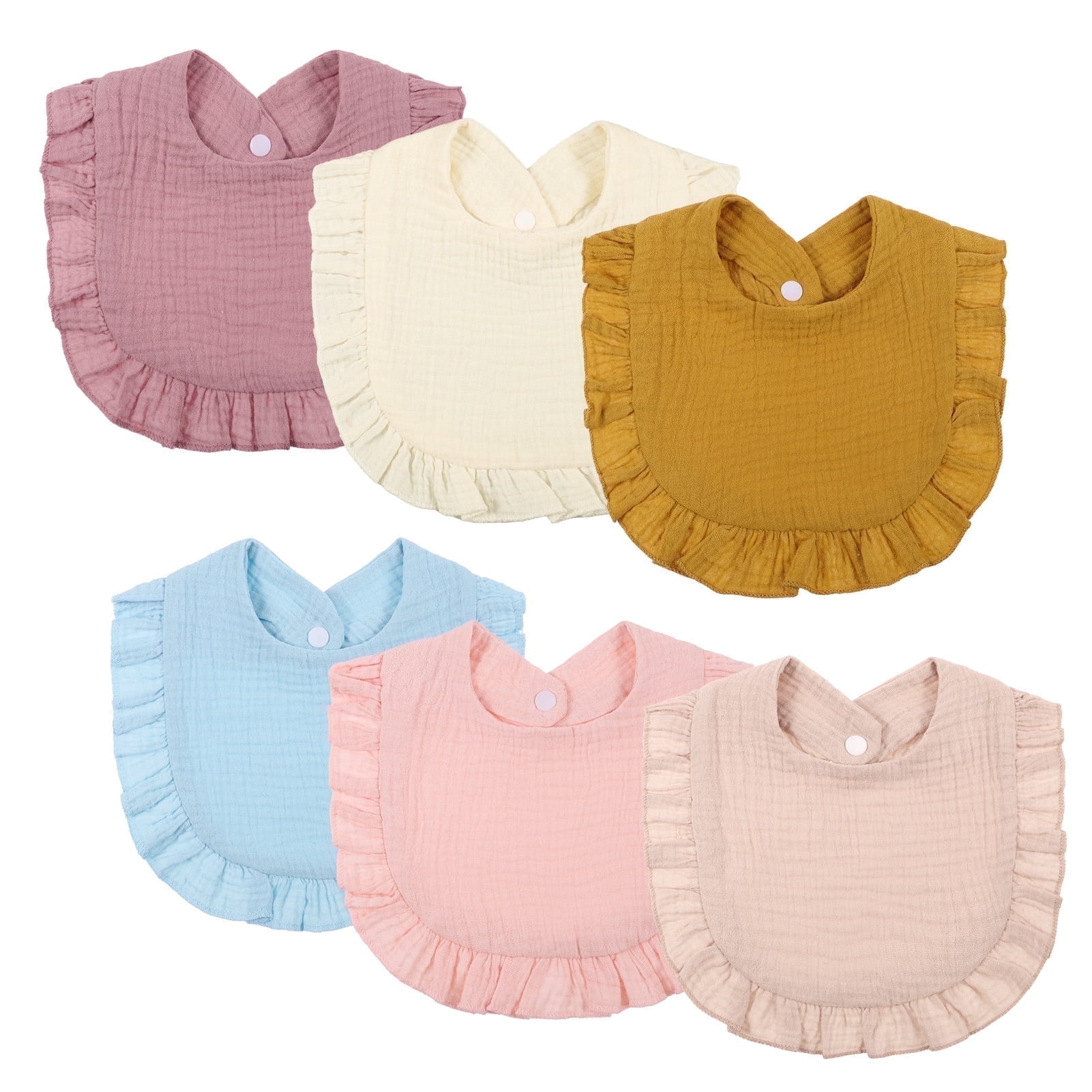 Muslin Ruffled Bibs