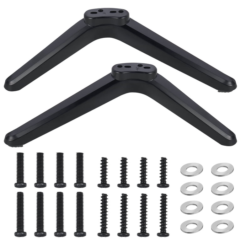 Generic TV Leg Stands For ONN 4K UHD Roku TV – Black ABS Straight Legs With Screws 3 thumbnail image