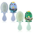 thumbnail image 1 of Abaima 2 Pack Toddler Hair Brush, Mini Hair Brush for Kids, Baby Detangler Brush for Straight Curly Thick Hair, Cute Travel Brush for Boys and Girls - Dinosaurs Brush with Air Cushion, 1 of 7