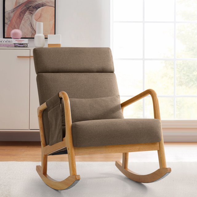 Abakan Rocking Chair Nursery Upholstered Glider Rocker Chair Padded