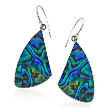 Sea Glass Earrings - Colorful Beach Jewelry for Women in 925 Sterling Silver Funky Beautiful Colorful Jewelry Birthday Gifts