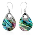 thumbnail image 1 of Abalone Shell 925 Sterling Silver  Dangle Drop Earrings Jewelry Birthday Christmas Gifts for Women, 1 of 7