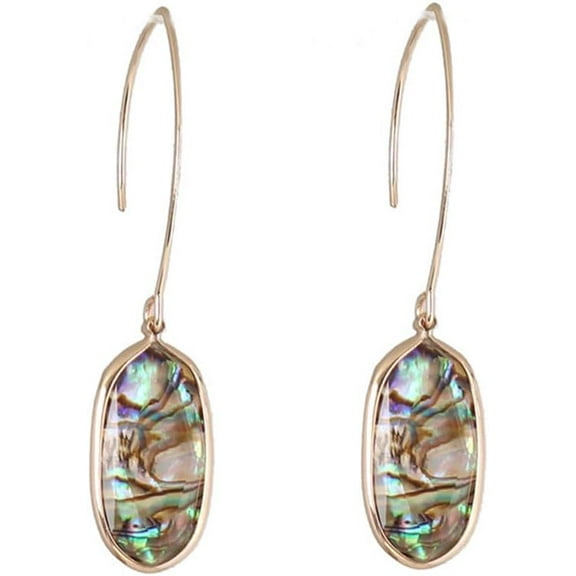 Abalone Shell Earrings for Women White Shell Hook Earrings Summer Beach Waterdrop Dangle Earrings Fashion Jewelry