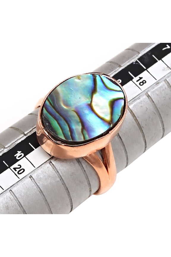 Abalone Shell Gemstone Handmade Gift For Her Jewelry Ring"9"