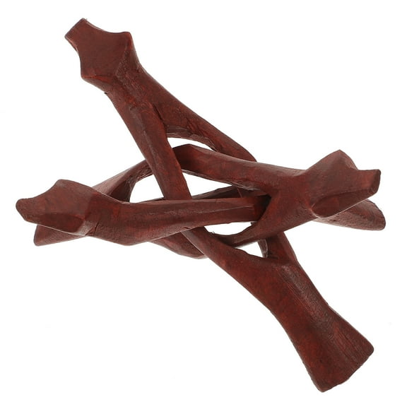 HAKIDZEL Desk Tripod Stand Light Brown Wood 1Pcs 6.3x1.6x1.4in