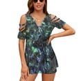 thumbnail image 1 of Abalone Shell Paua Shell Seashell Patterns Sea Shells Natural Lotus Leaf Neck Women'S T-Shirt Cute Elegant Tops Tees Long, 1 of 3