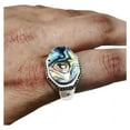 thumbnail image 1 of Abalone Shell Ring, Natural Flat Abalone Shell, Gents Ring, Silver Jewelry, 925 Silver Ring, Birthday Gift, Heavy Mens Ring, Arabic Design, Ottoman Style Ring, Christmas, Turkey Mens Signet Ring, 1 of 5