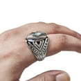 thumbnail image 1 of Abalone Shell Ring, Natural Flat Abalone Shell, Gents Ring, Silver Jewelry, 925 Silver Ring, Birthday Gift, Heavy Mens Ring, Arabic Design, Ottoman Style Ring, Christmas, Turkey Mens Signet Ring, 1 of 8