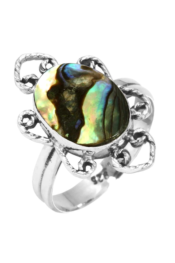 Abalone Shell Women Jewelry 925 Sterling Silver Ring