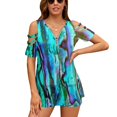 thumbnail image 1 of Abalone Shell Women'S Clothing V-Neck Tops Zipper Tee Ladies Casual Sexy T-Shirt Abalone Shell Abalone Shell Paua Sea Mother Of, 1 of 3