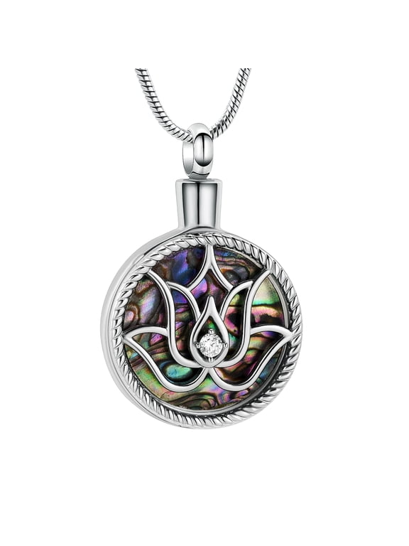 Abalone shell color Cremation Jewelry for Ashes Urn Necklace Lockets Memorial Jewelry
