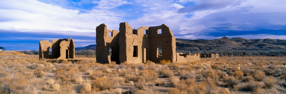 Abandoned Army Post Circa 1860 Fort Churchill State Park Nevada Canvas Art - Panoramic Images (36 x 12)