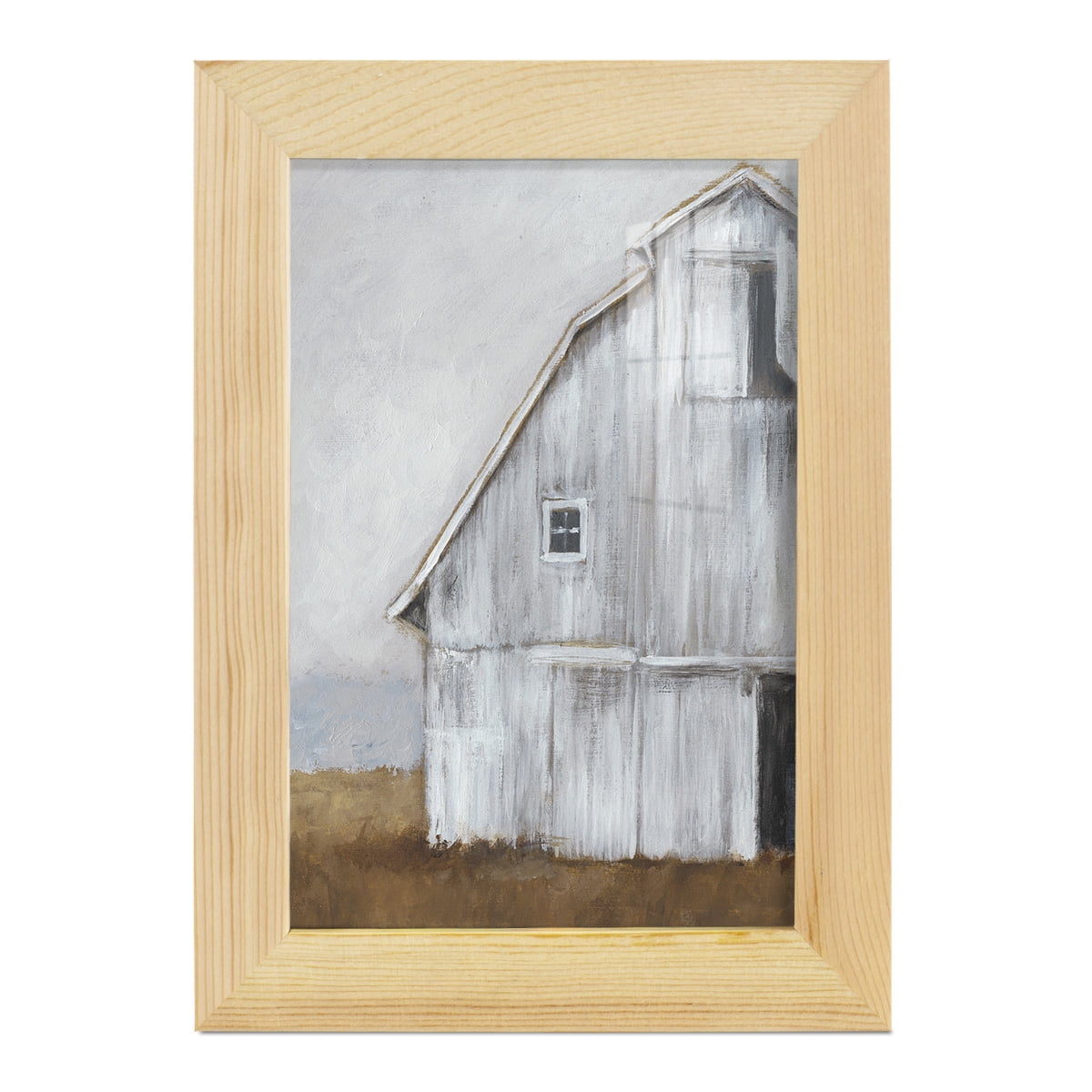Abandoned Barn II -Framed Print w/glass-Natural Wood