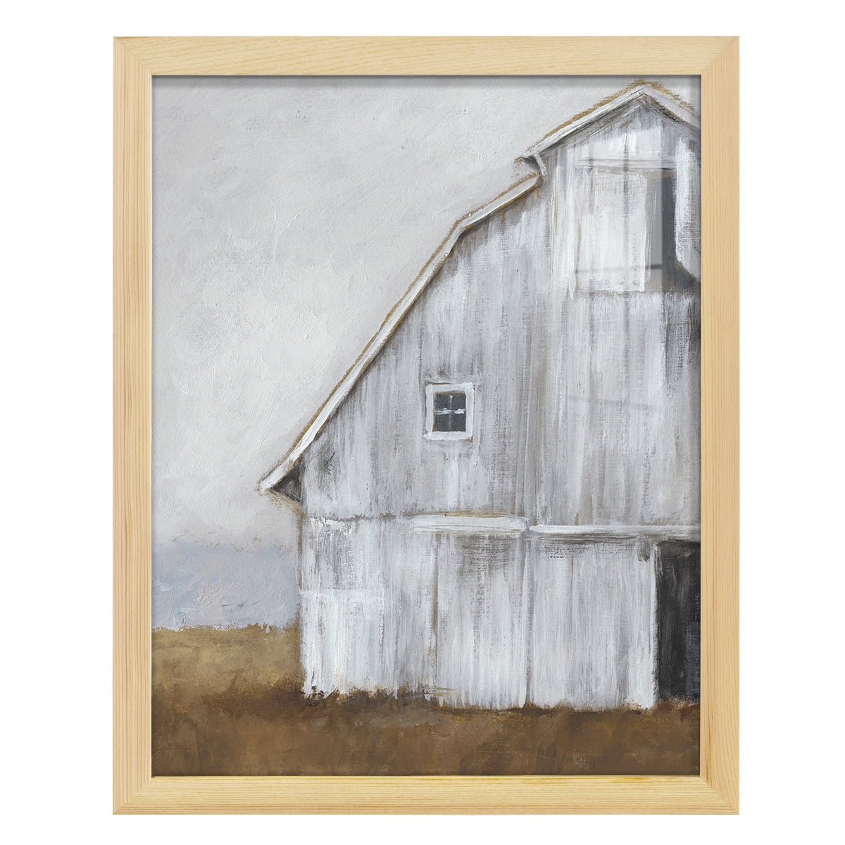 Abandoned Barn II -Framed Print w/glass-Natural Wood