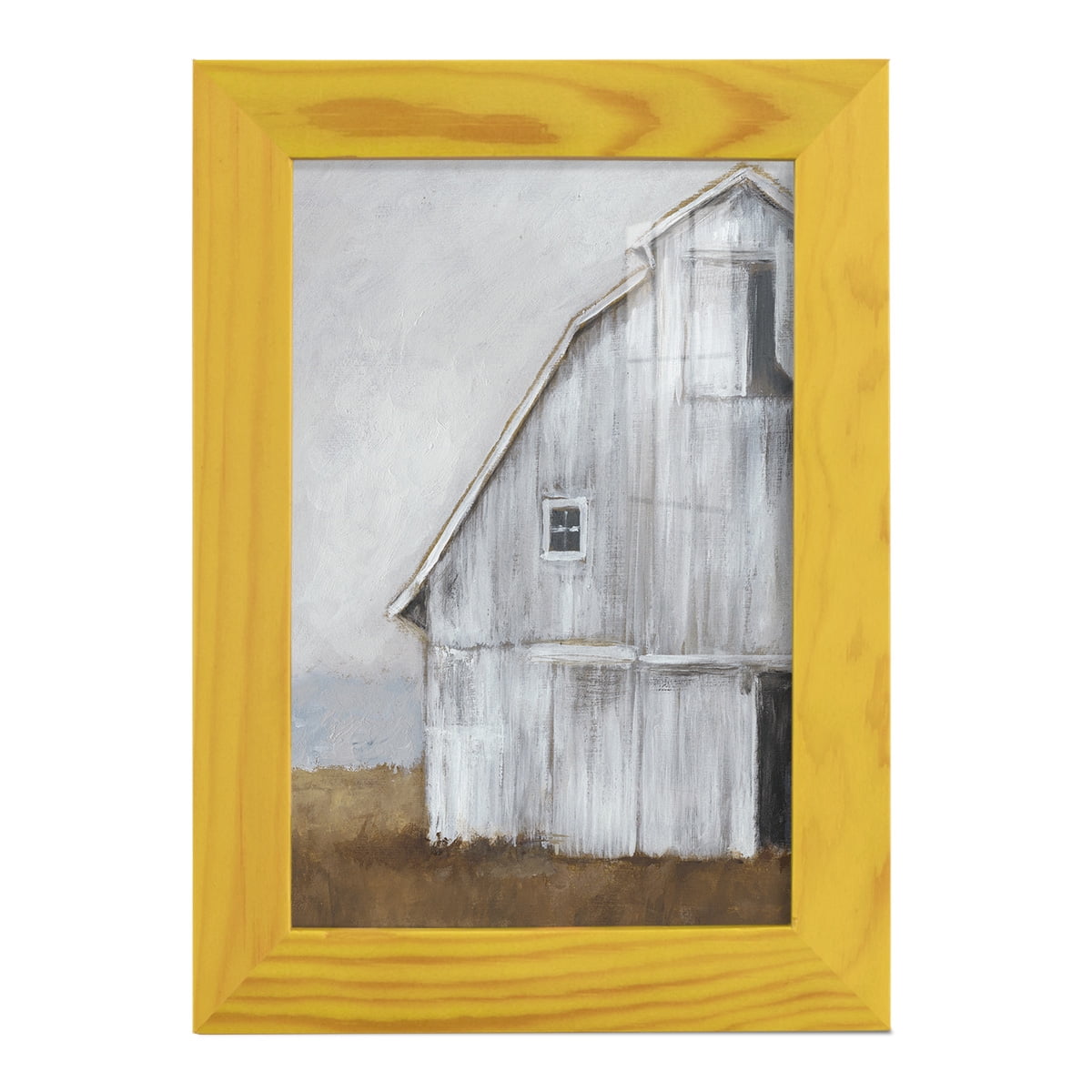 Abandoned Barn II -Framed Print w/glass-Sunflower Yellow