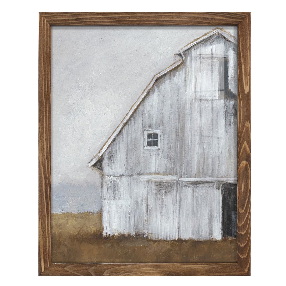 Abandoned Barn II -Framed Print w/glass-Walnut