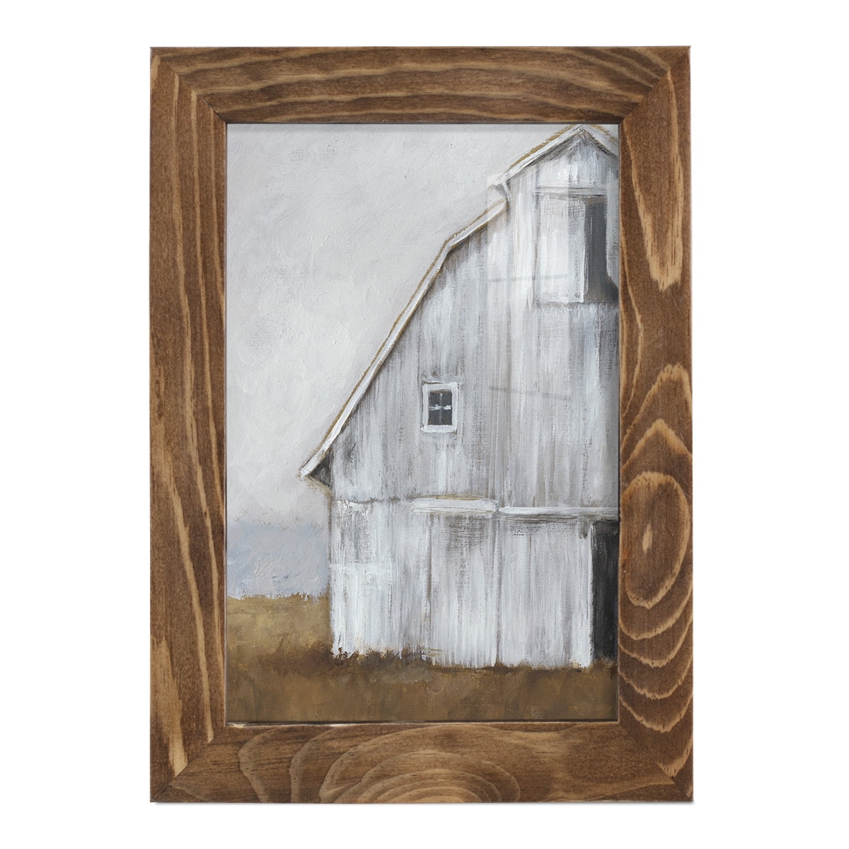 Abandoned Barn II -Framed Print w/glass-Walnut