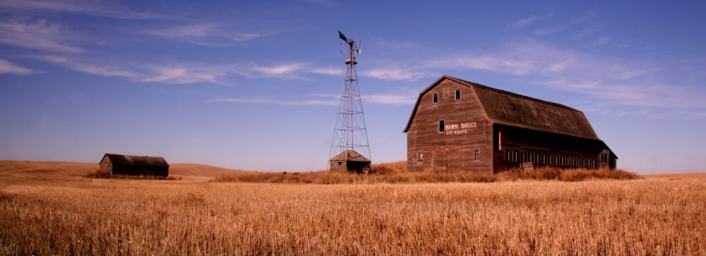 Abandoned Barn Outside Saskatoon Saskatchewan Canvas Art - Chad Coombs Design Pics (44 x 15)
