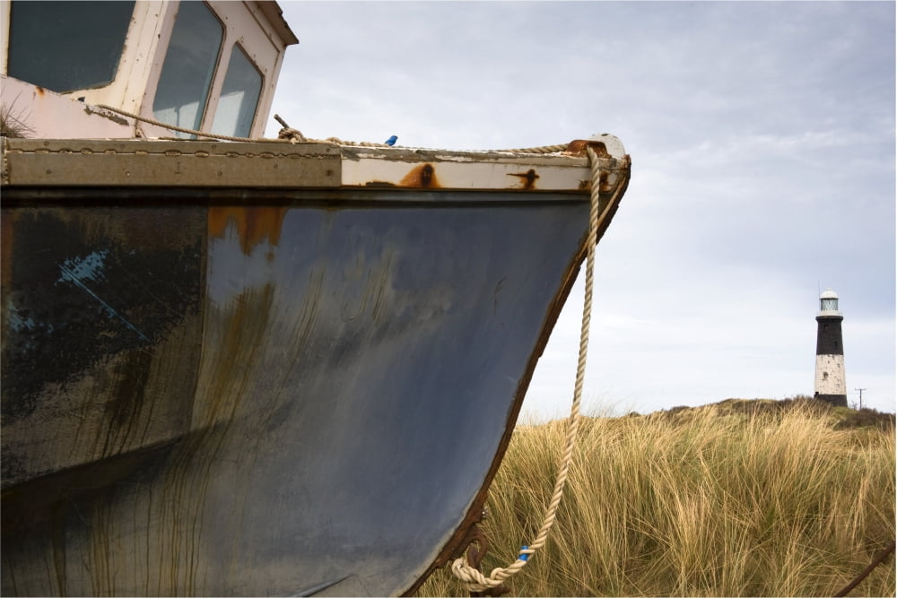 Abandoned Boat Humberside England Canvas Art - John Short Design Pics (17 x 11)