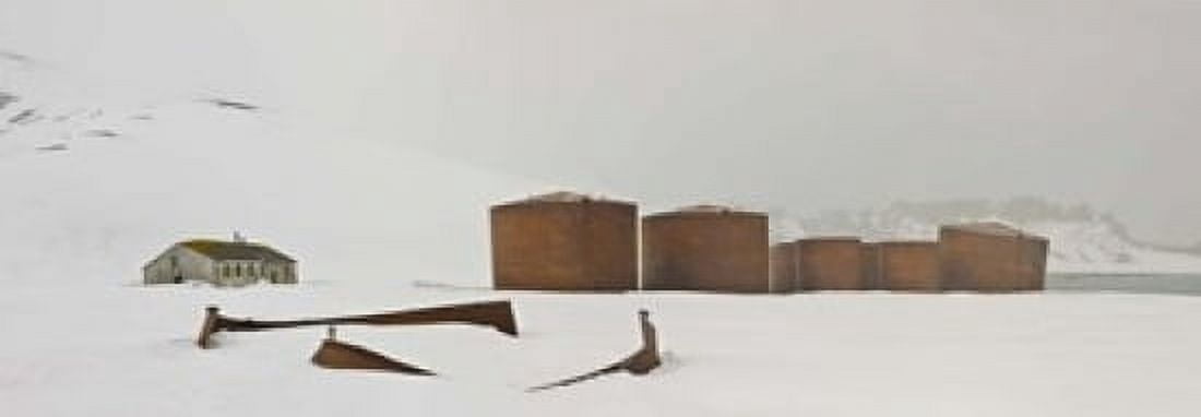 Abandoned British bases at Whalers Bay Deception Island Bransfield Strait South Shetland Islands Antarctic Peninsula Canvas Art - Panoramic Images (18 x 7)
