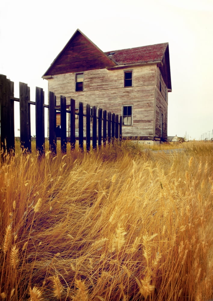 Abandoned House Near Robsart Saskatchewan Canada Canvas Art - Greg Huszar Photography Design Pics (11 x 16)