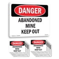 thumbnail image 1 of Abandoned Mine Keep Out OSHA Danger Aluminum Sign 18 Inch x 12 Inch - 10 Pack, 1 of 8
