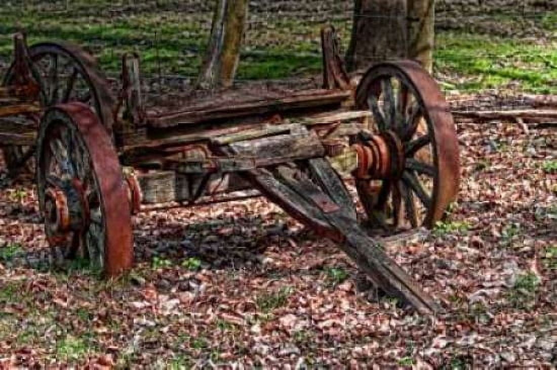 Abandoned Wagon Canvas Art - C Thomas McNemar (12 x 18)