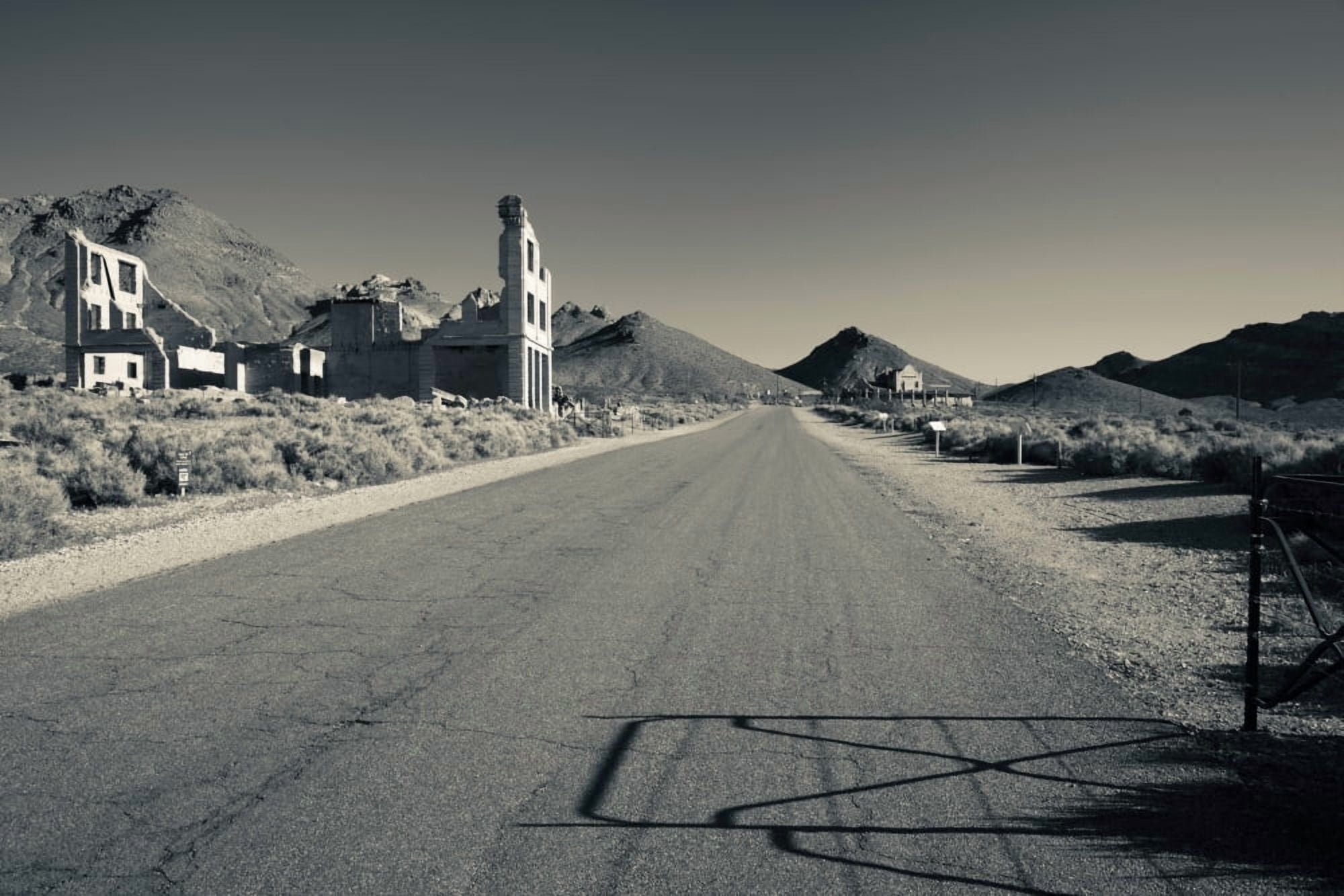 Abandoned buildings in Rhyolite Ghost Town Beatty Great Basin Nevada USA Canvas Art - Panoramic Images (27 x 9)