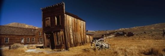 Abandoned buildings on a landscape Bodie Ghost Town California USA Canvas Art - Panoramic Images (36 x 13)