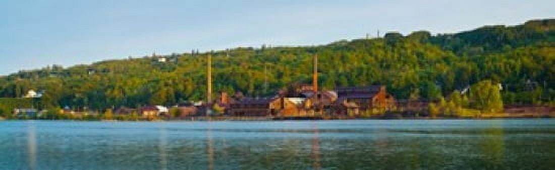 Abandoned copper mine at the waterfront Keweenaw Waterway Houghton Upper Peninsula Michigan USA Canvas Art - Panoramic Images (38 x 12)