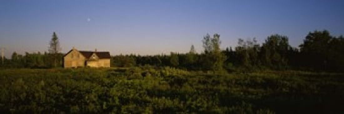Abandoned house in a field Ellenburg New York USA Canvas Art - Panoramic Images (18 x 6)