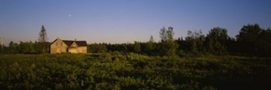 Abandoned house in a field Ellenburg New York USA Canvas Art - Panoramic Images (36 x 12)