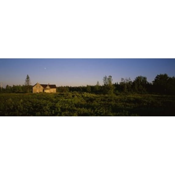 Abandoned house in a field, Ellenburg, New York, USA Poster Print (18 x 6)