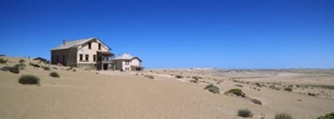 Abandoned house in a mining town Kolmanskop Namib desert Karas Region Namibia Canvas Art - Panoramic Images (18 x 7)