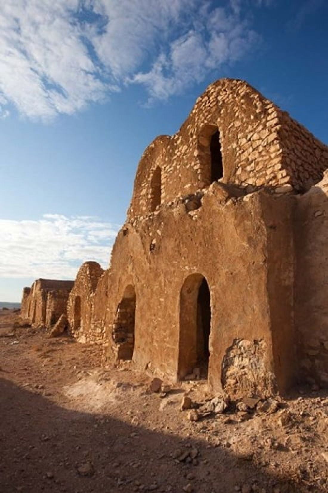 Abandoned ksar building Ksar Ouled Debbab Debbab Tunisia Canvas Art - Walter Bibikow DanitaDelimont (11 x 17)