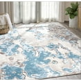 thumbnail image 1 of Abani Arto Collection Teal Cream 5' x 8' Abstract Modern Area Rug, 1 of 5