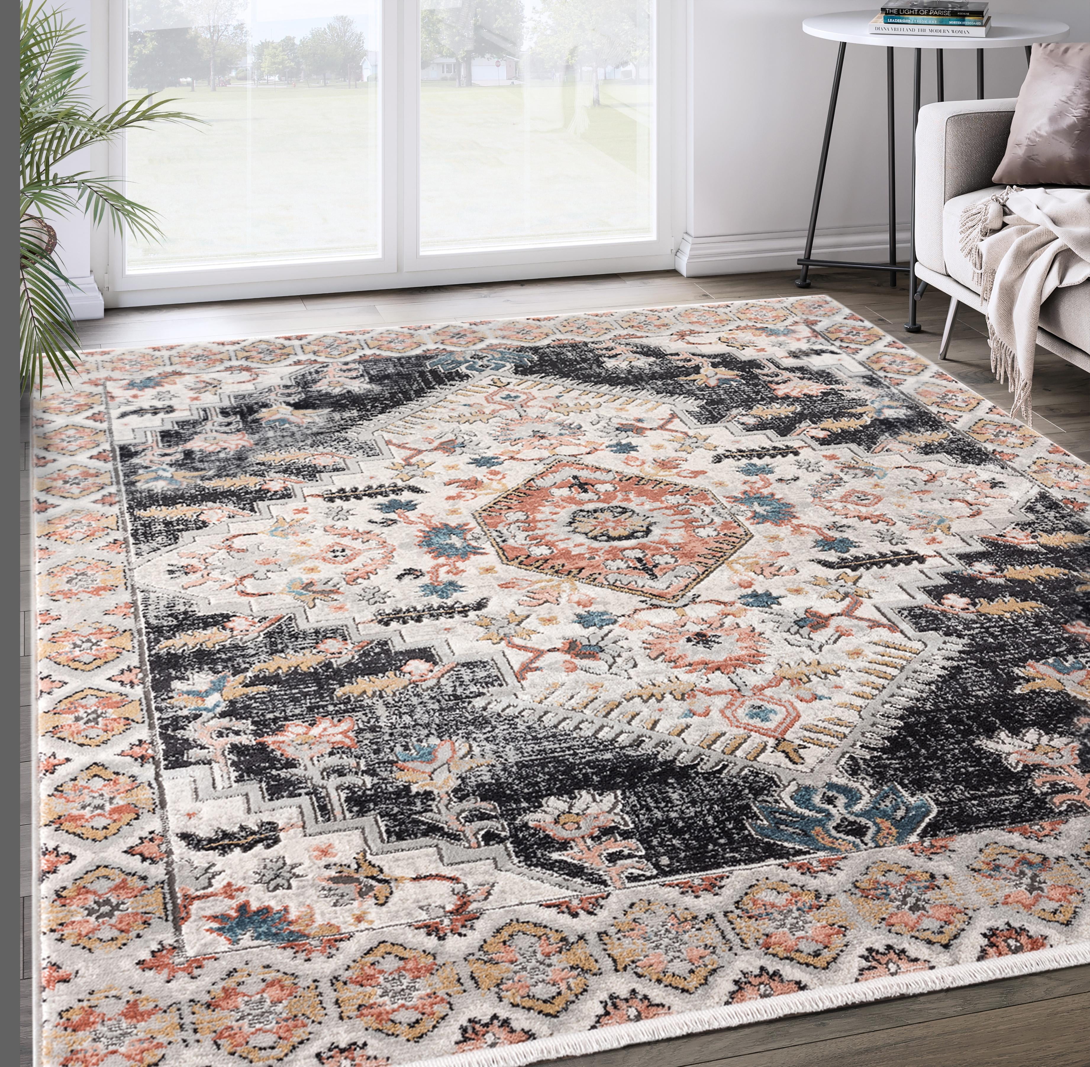 Hydrus Collection Area Rug Abani Azure Collection Area Rug Mid Century Modern Bedroom Living Room ...