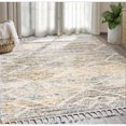 thumbnail image 1 of Abani Boston 7'9"W x 10' 2"D BOS120A Grey Cream Shag Area Rug, 1 of 4
