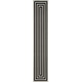 thumbnail image 1 of Abani Casa Collection Area Rug Mid Century Modern Bedroom Living Room Decor Floor Rug 2 x 12 Black Cream, 1 of 6
