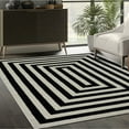 thumbnail image 1 of Abani Casa Contemporary Ivory Rectangular Area Rug Brown 5'3" x 7'6" 0.76 - 1 inch 5' x 8', 1 of 5