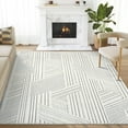 thumbnail image 1 of Abani Cozy Collection Area Rug Mid Century Modern Bedroom Living Room Decor Floor Rug 8 x 10 Gray, 1 of 9