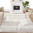 thumbnail image 1 of Abani Cream Area Rug for Living Room, Bedroom -Mid-Century Modern- 2' x 3' -Durable & Easy to Clean, 1 of 6