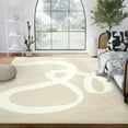 thumbnail image 1 of Abani Deco Collection Area Rug Mid Century Modern Bedroom Living Room Decor Floor Rug 2 x 3 Cream Beige, 1 of 9